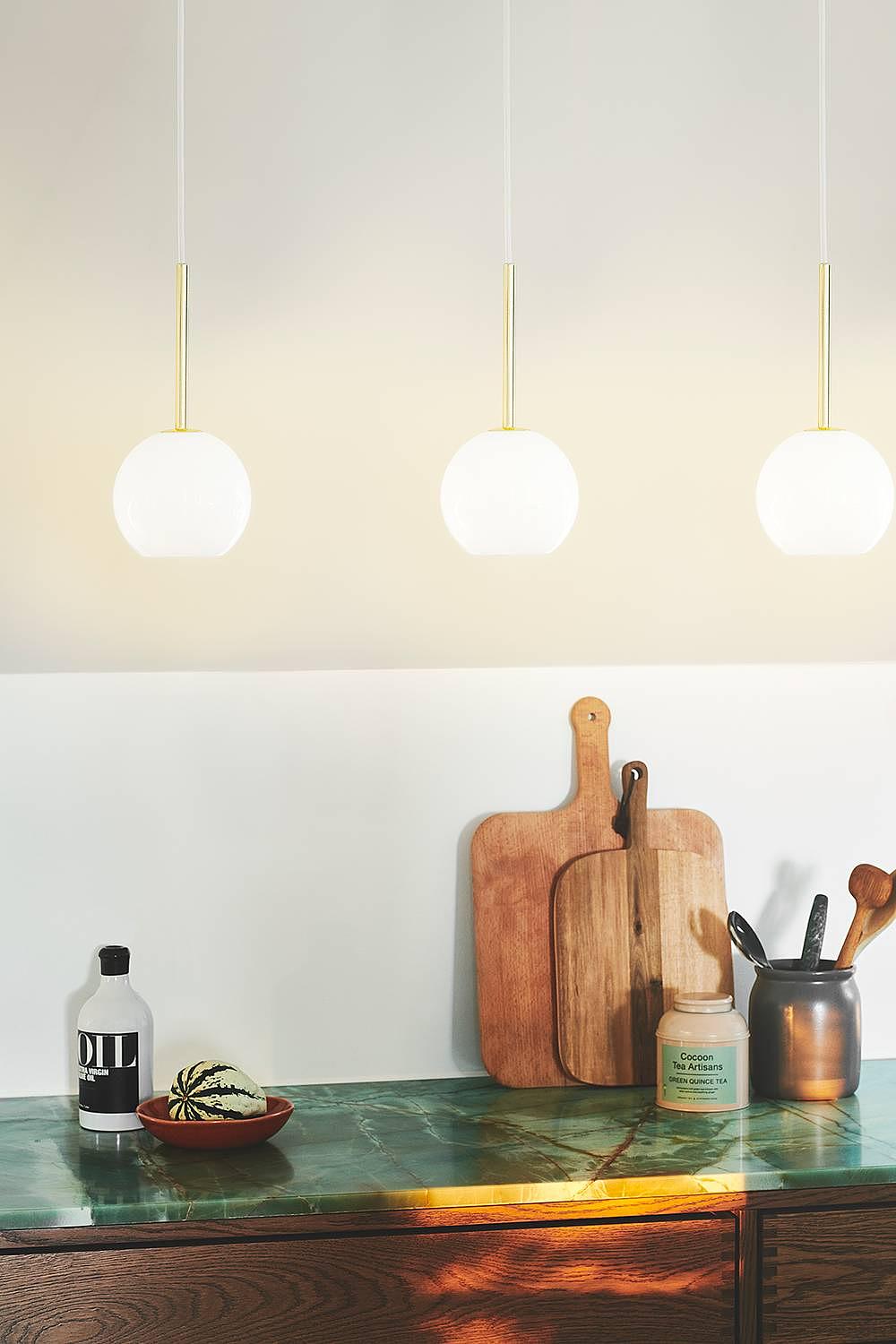 Pendant Light Franca 1-Light Opal Glass White 3