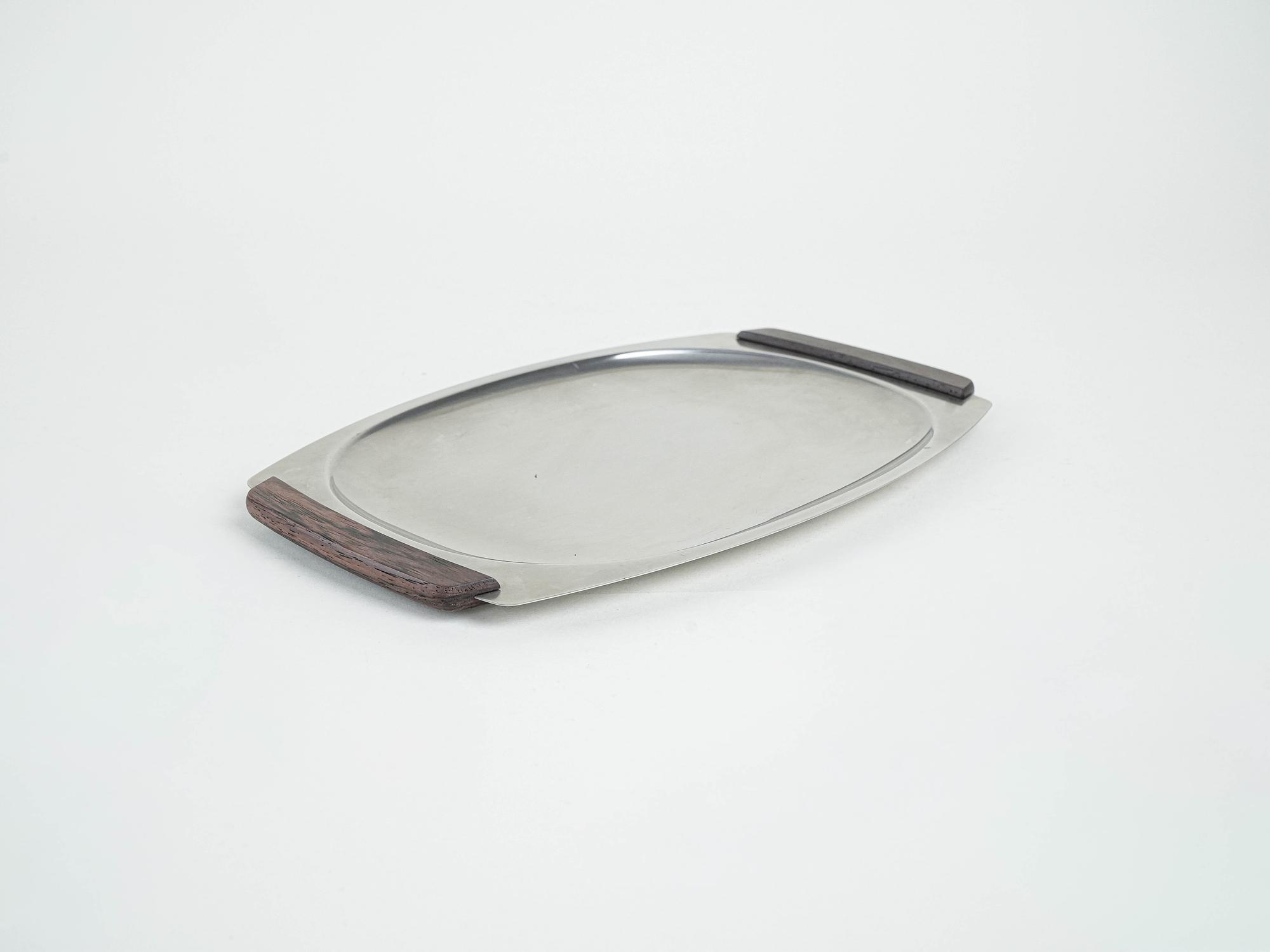 Stainless steel tray 1970s 1