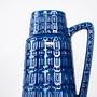 Blaue Keramikvase 1960er Jahre 2