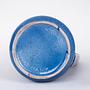 Blaue Keramikvase 1960er Jahre 6