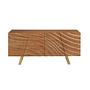 Sideboard in Nussbaum hell und poliertem Stahl 3298 1