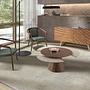 Sideboard in Nussbaum hell und poliertem Stahl 3298 3