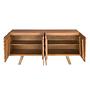 Sideboard in Nussbaum hell und poliertem Stahl 3298 5
