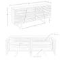 Sideboard in Nussbaum hell und poliertem Stahl 3298 7