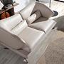2-Sitzer Sofa in taupegrauem Leder 6145 5