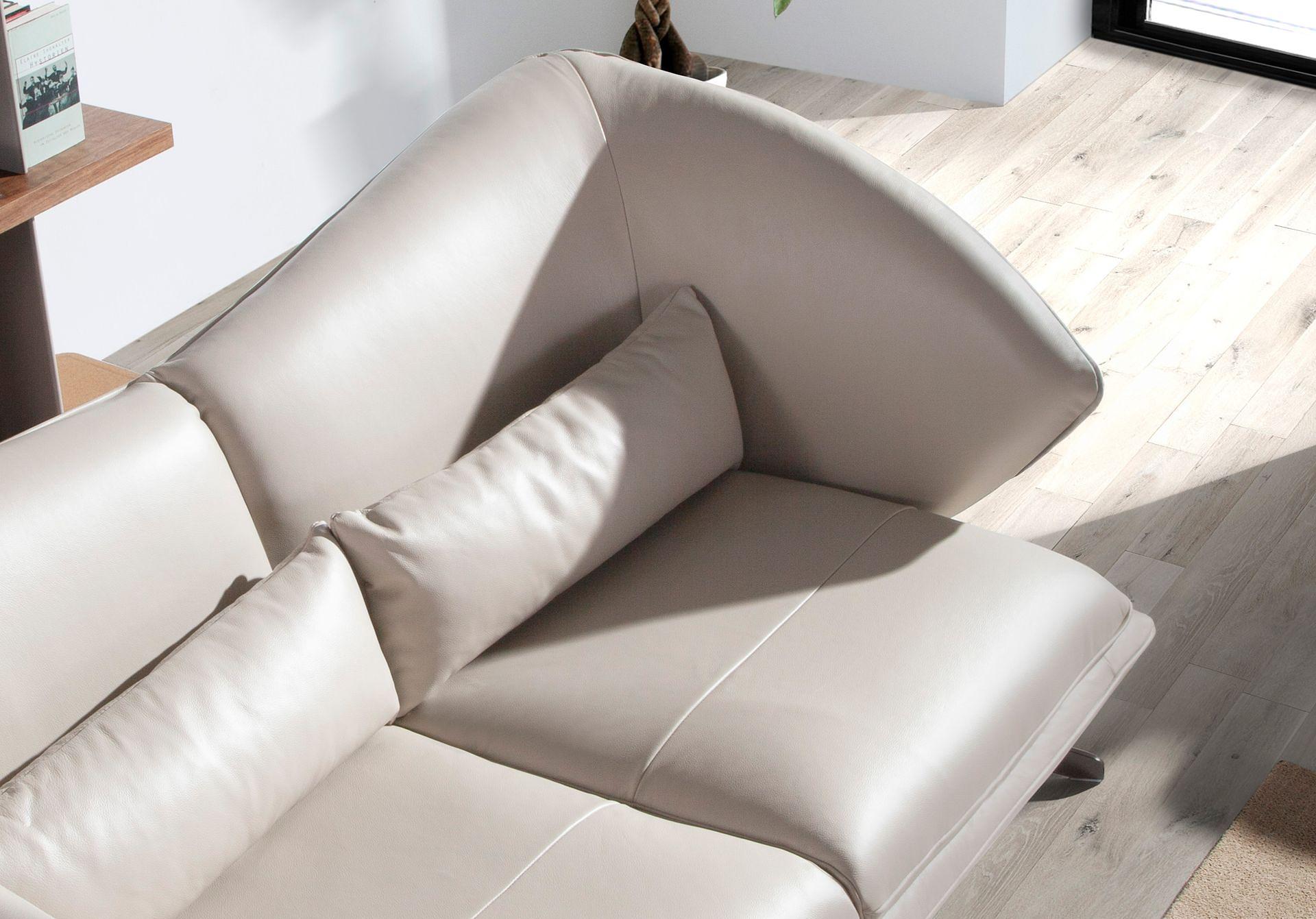 3-Sitzer Sofa in taubengrauem Leder 6146 4