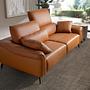 2-Sitzer Sofa braunes Leder 6207 5