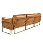 Linkes Récamiere-Sofa in kamelfarbenem Leder 6231 5