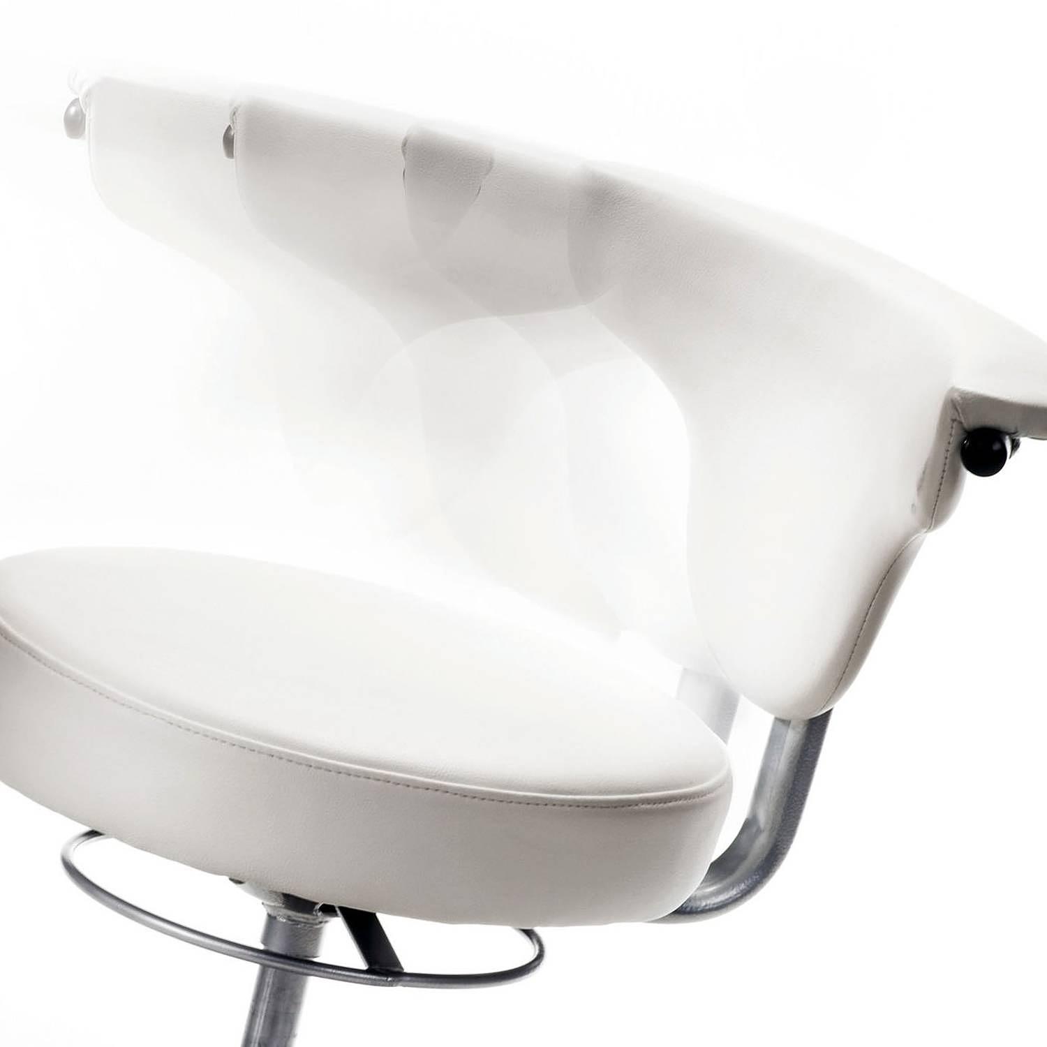 Office swivel chair myJAZZ synthetic leather aluminum white 3