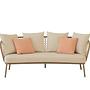 2-Seater Outdoor Sofa Canar Polyester Beige 1