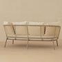 2-Seater Outdoor Sofa Canar Polyester Beige 3