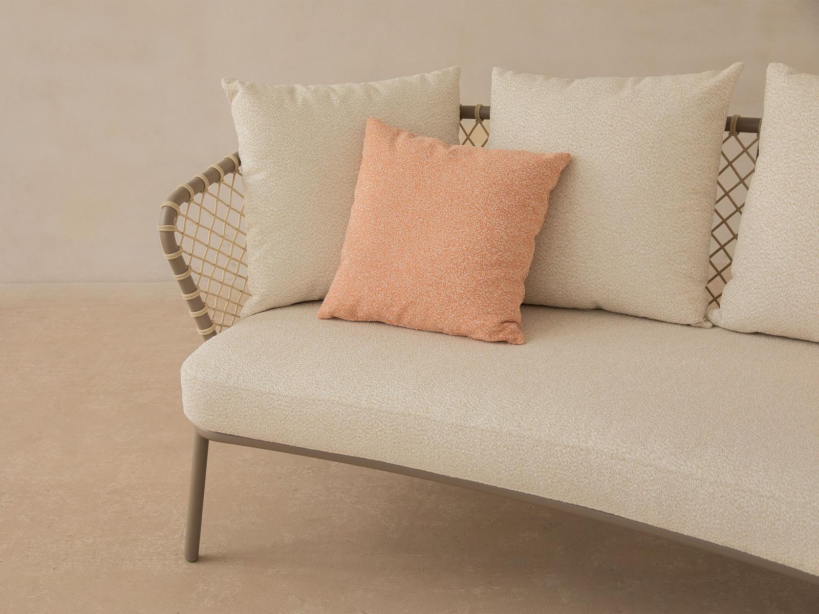 2-Seater Outdoor Sofa Canar Polyester Beige 5