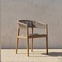 Miara Outdoor Garden Chair 1-Seater Textile Beige 60x58x76 cm 0