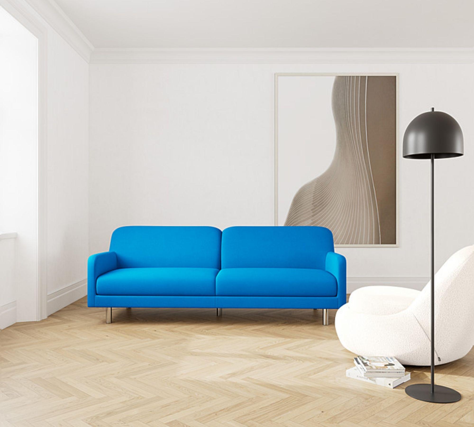 Landon Sofa 3-Seater Mark Cobalt Blue 2