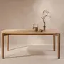 Aires Dining Table 6-Seater Oak Wood 0