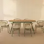 Niublau garden table 6-seater plastic aluminium 0
