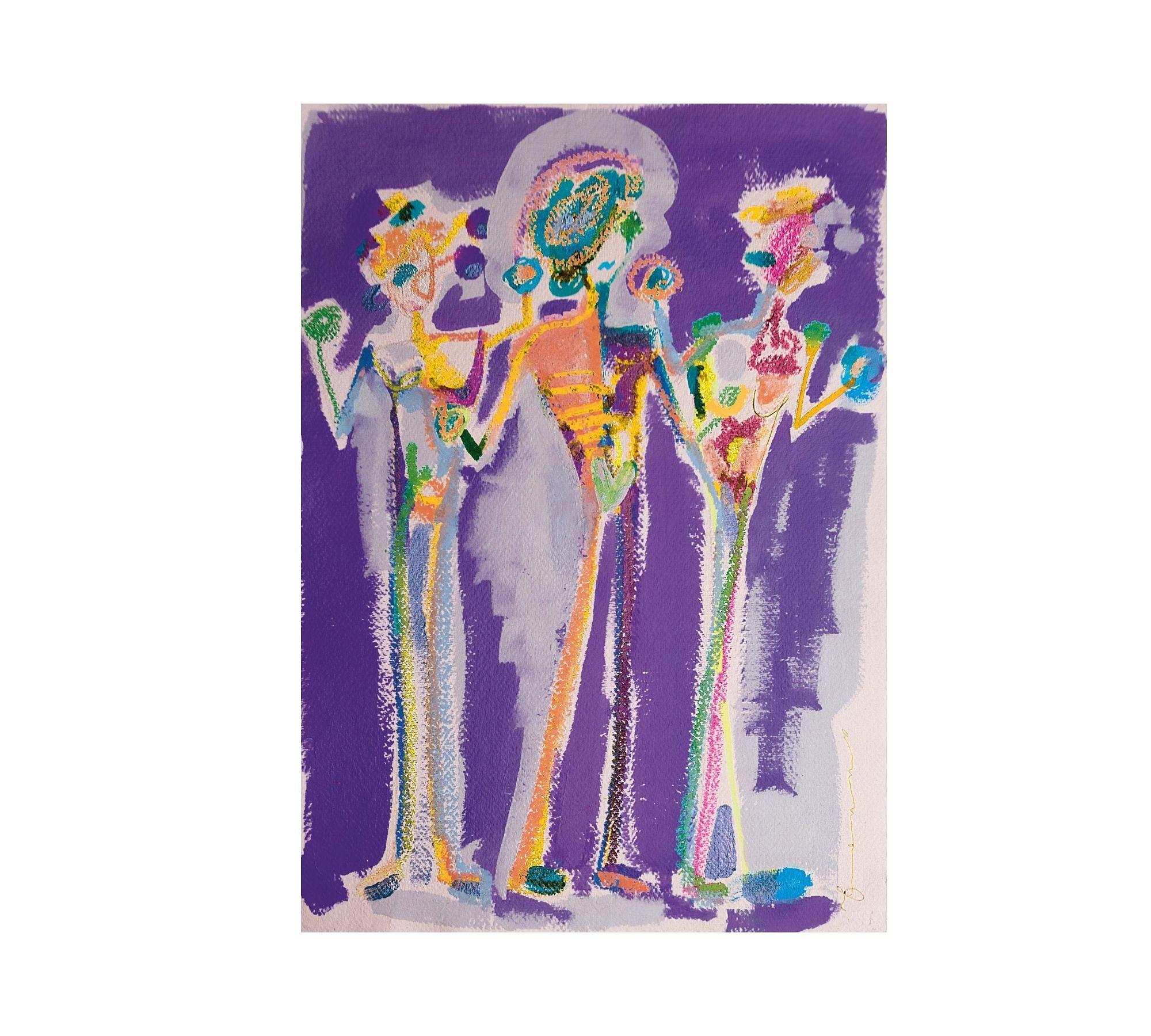 Purple Graces Art Print 1