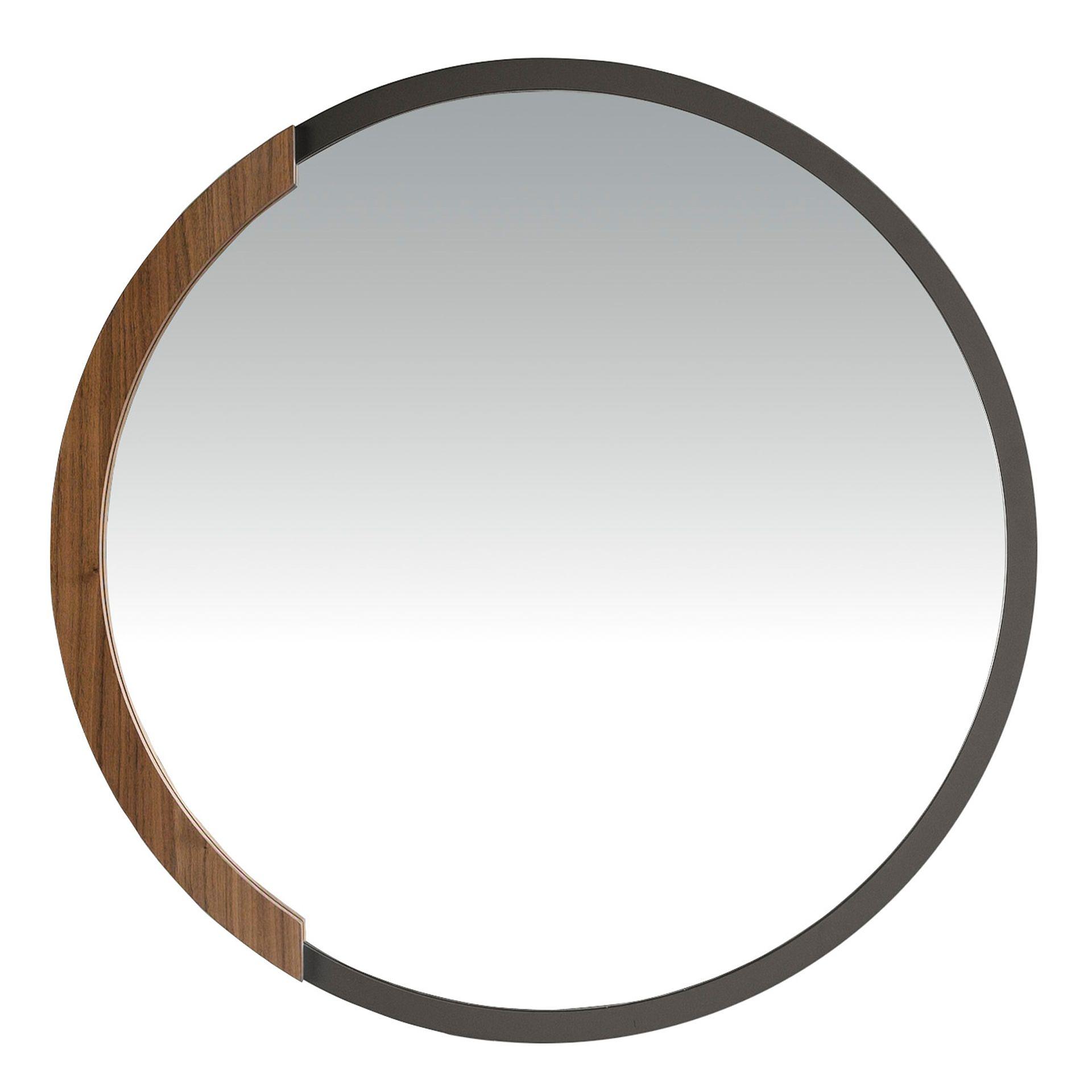Wooden Wall Mirror Black 3247 Ø80cm 1