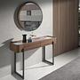 Wooden Wall Mirror Black 3247 Ø80cm 2