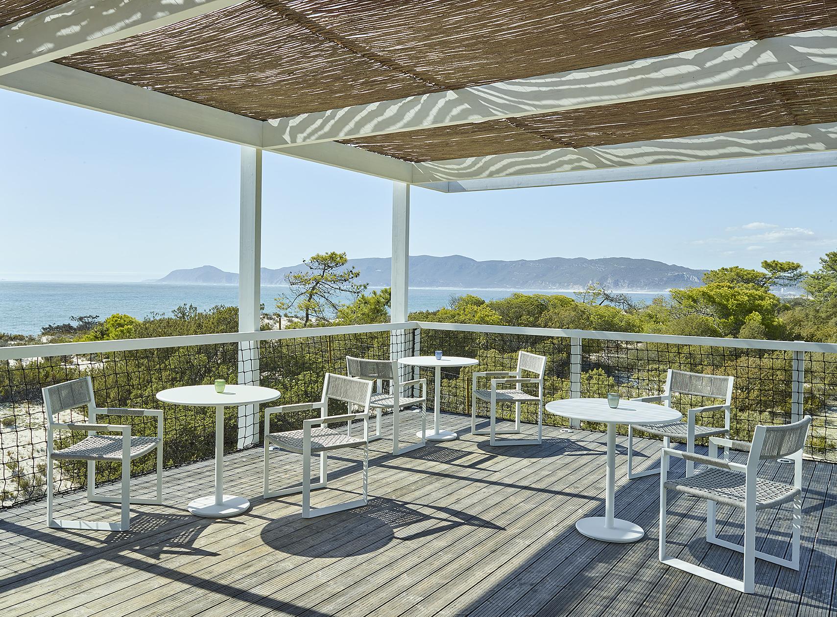 MANTRA Bistrotisch Aluminum Weiß 84x84 cm 1