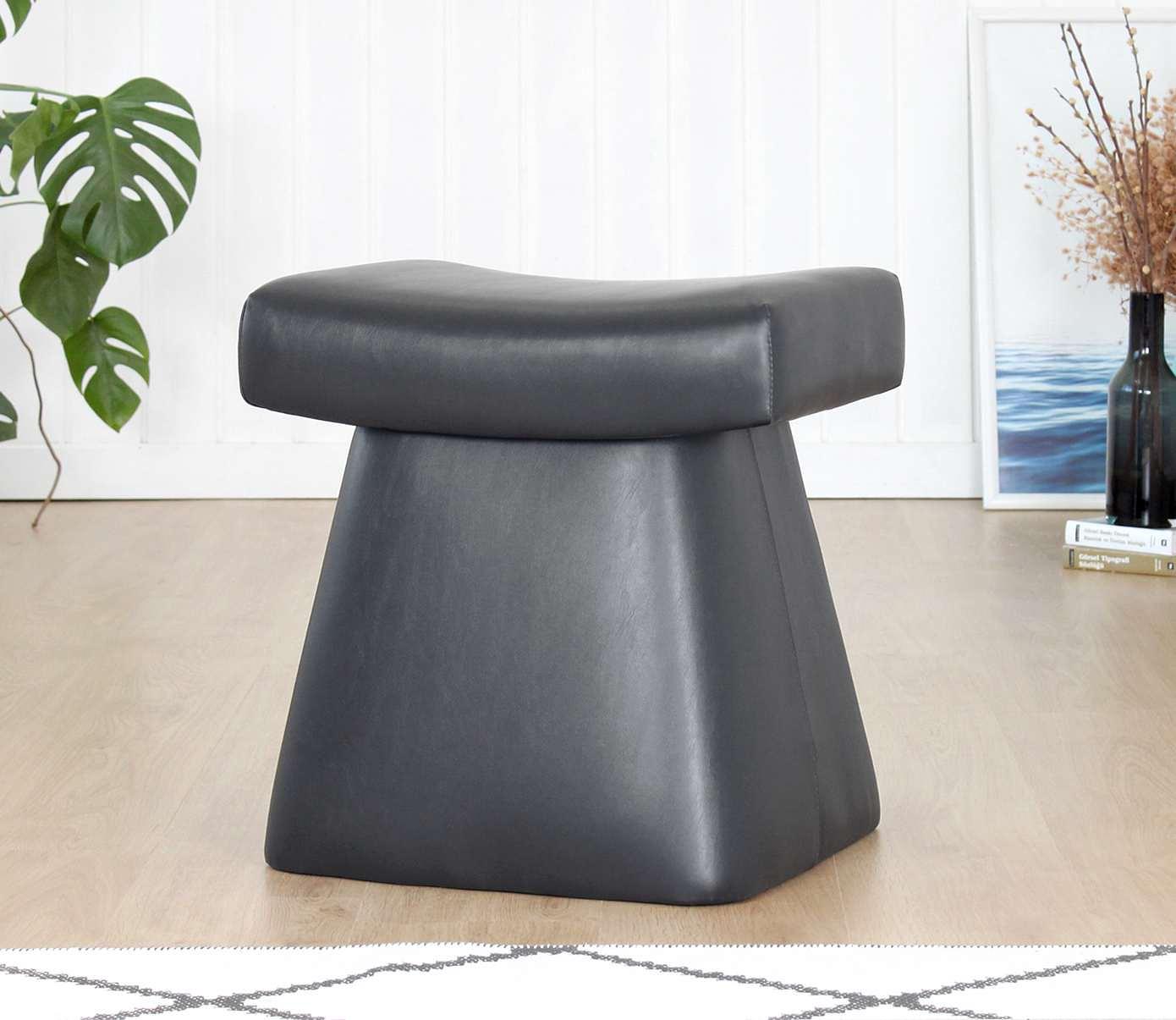 Dambert Stool Faux Leather Black 1
