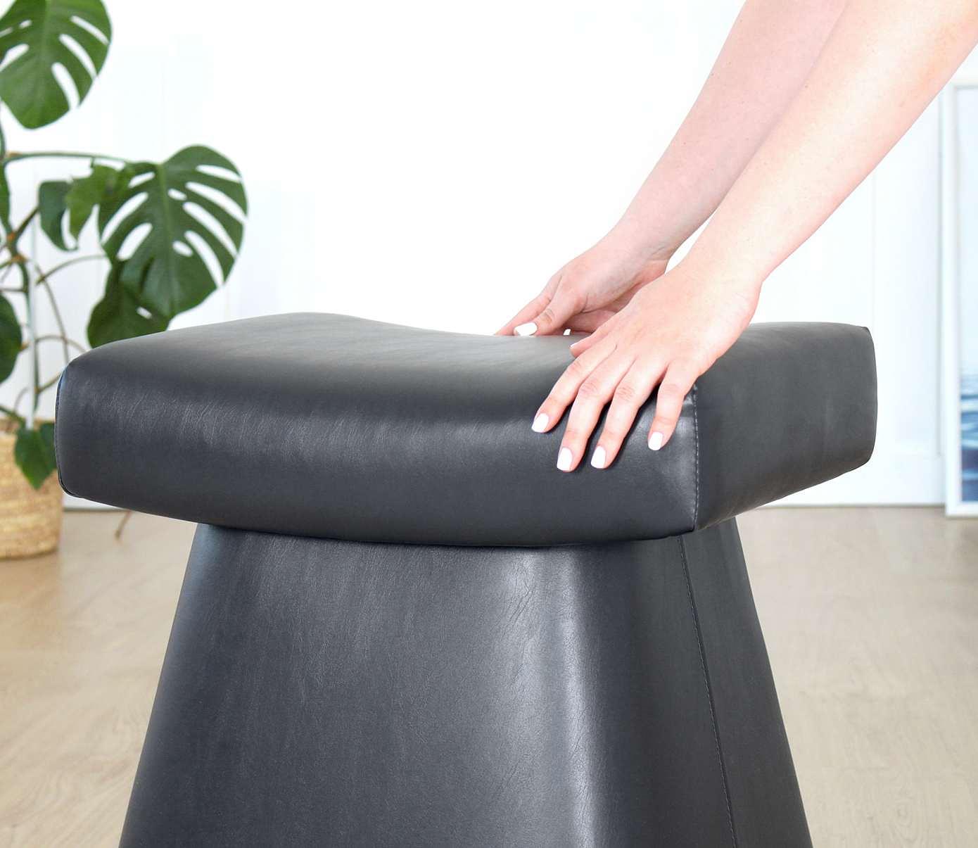 Dambert Stool Faux Leather Black 3