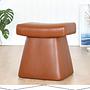 Dambert Stool Faux Leather Light Brown 1