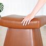 Dambert Stool Faux Leather Light Brown 3