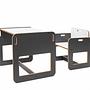 Dove Children's Table Set of 2 MDF White Anthracite 0