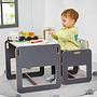 Dove Children's Table Set of 2 MDF White Anthracite 1
