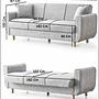 Flavia 3-Seater Sofa Bed Linen Beige 9