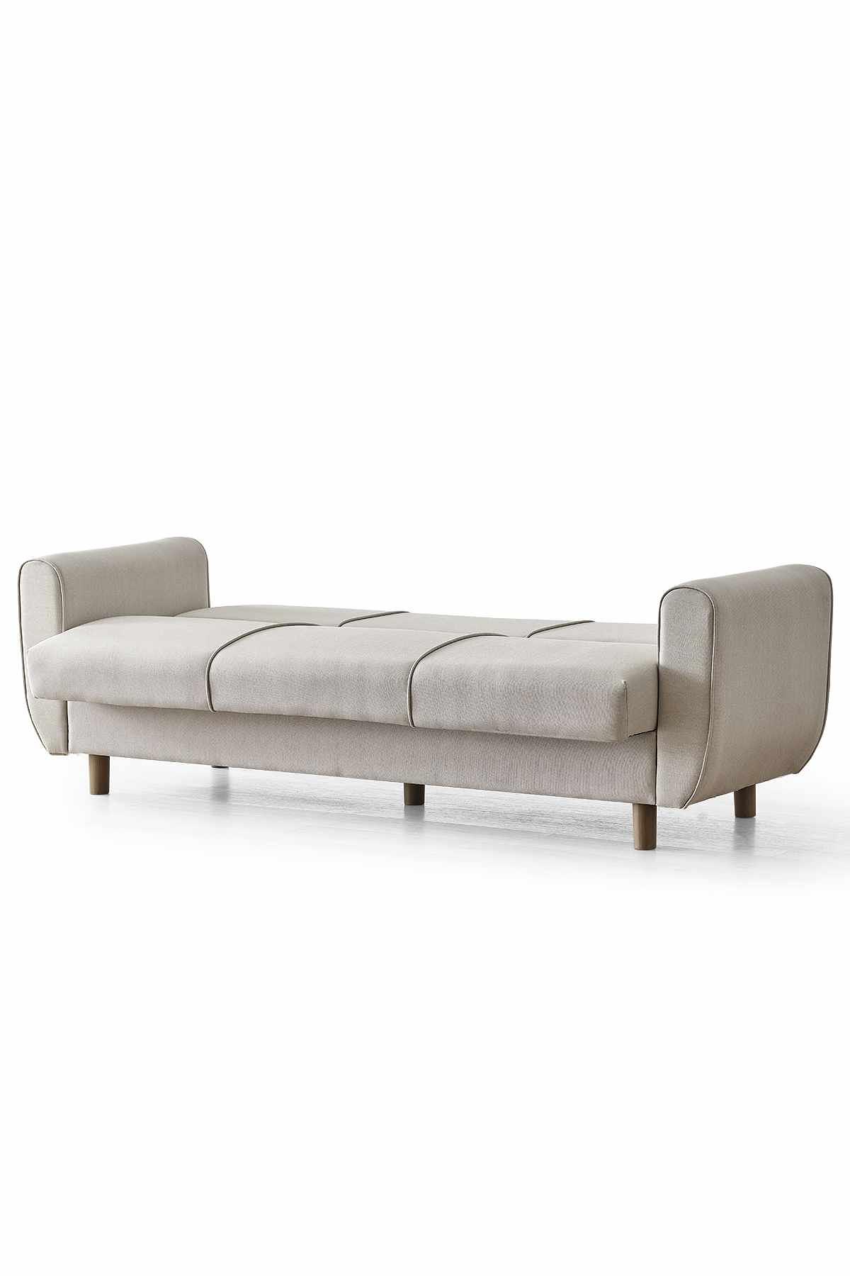 Flavia 3-Seater Sofa Bed Linen Beige 7