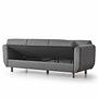 Flavia 3-Seater Sofa Bed Linen Dark Grey 0