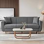 Flavia 3-Seater Sofa Bed Linen Dark Grey 2