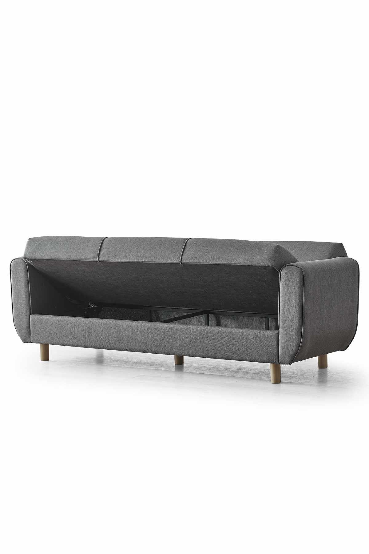 Flavia 3-Seater Sofa Bed Linen Dark Grey 7