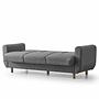 Flavia 3-Seater Sofa Bed Linen Dark Grey 8