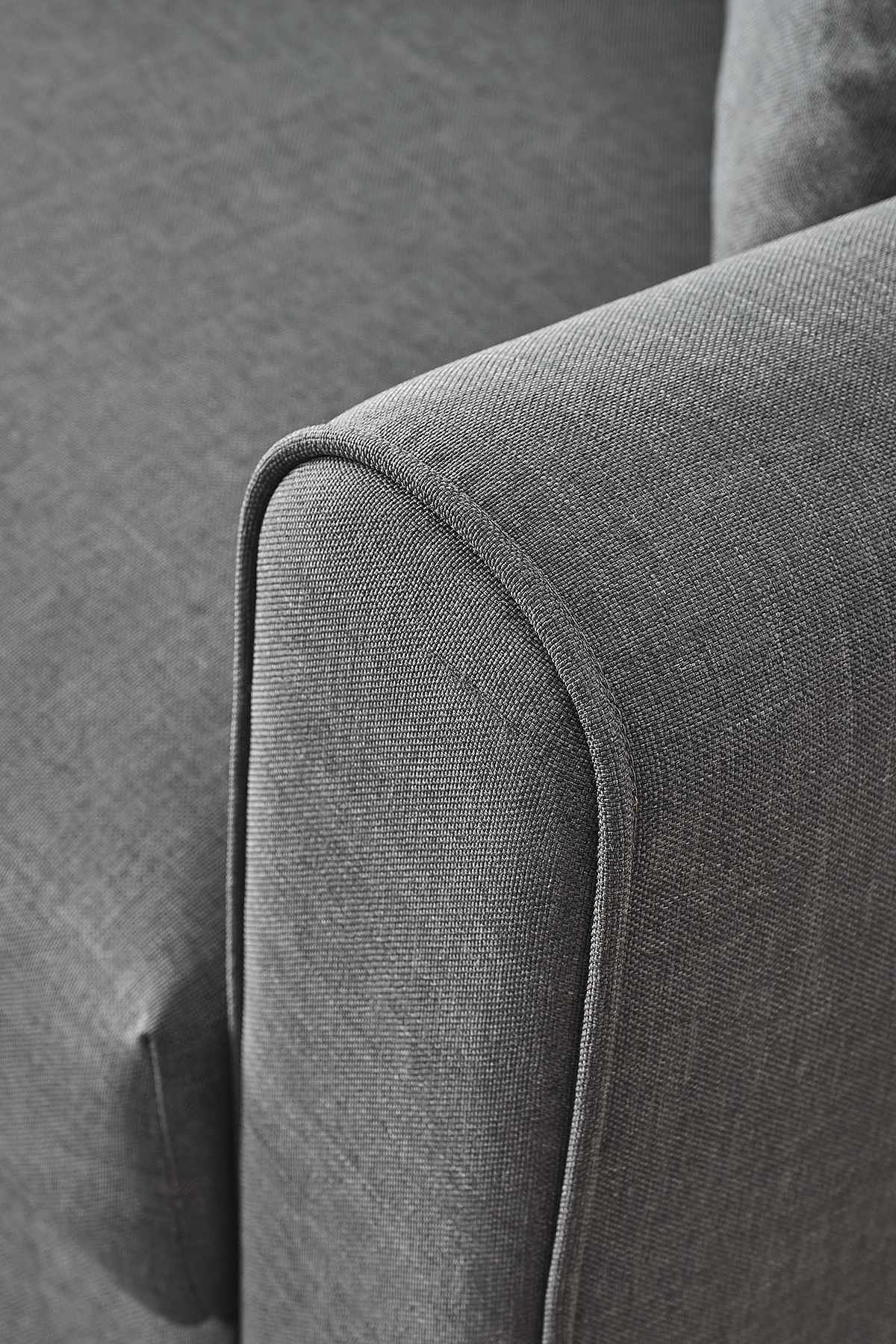 Flavia 3-Seater Sofa Bed Linen Dark Grey 4