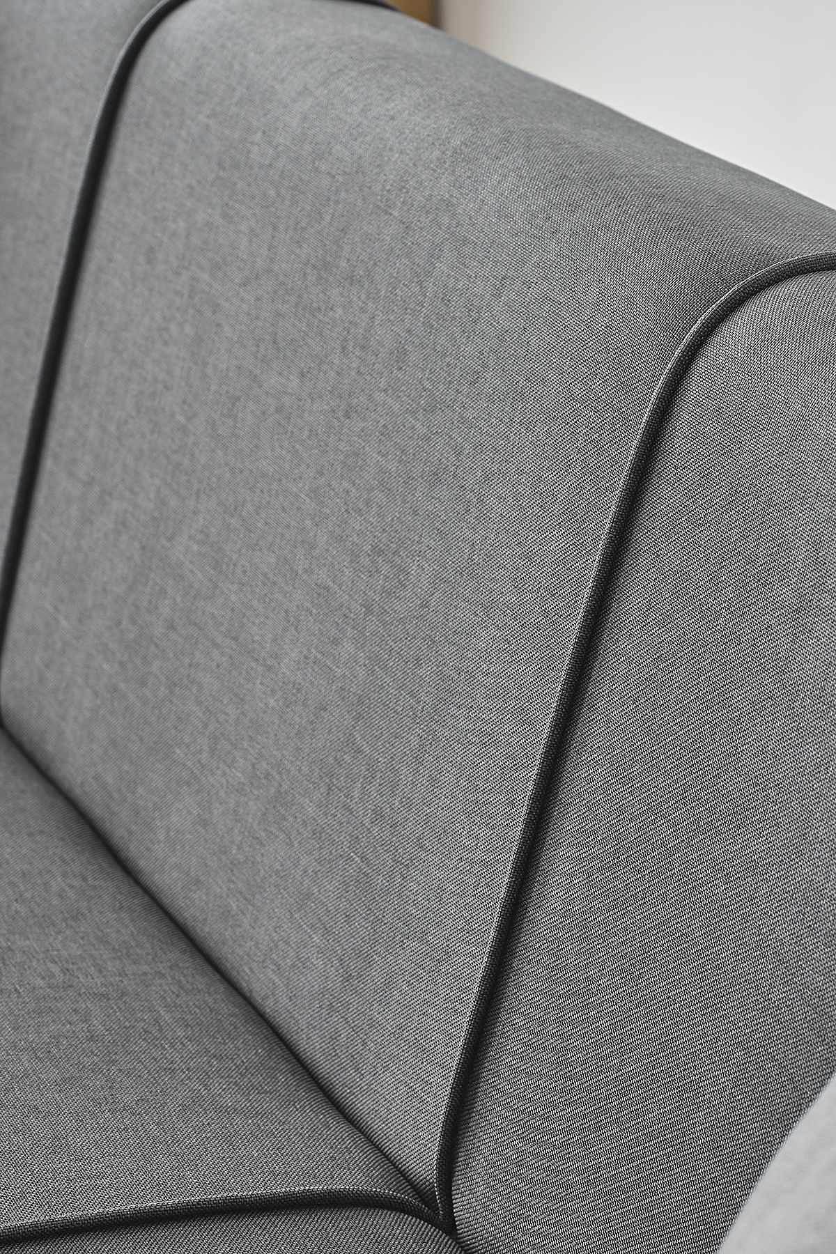Flavia 3-Seater Sofa Bed Linen Dark Grey 5