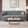 Flavia 3 Sitzer Schlafsofa Leinen Grau 2