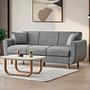 Flavia 3 Sitzer Schlafsofa Leinen Grau 1