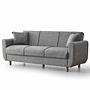 Flavia 3 Sitzer Schlafsofa Leinen Grau 7