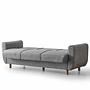 Flavia 3 Sitzer Schlafsofa Leinen Grau 9