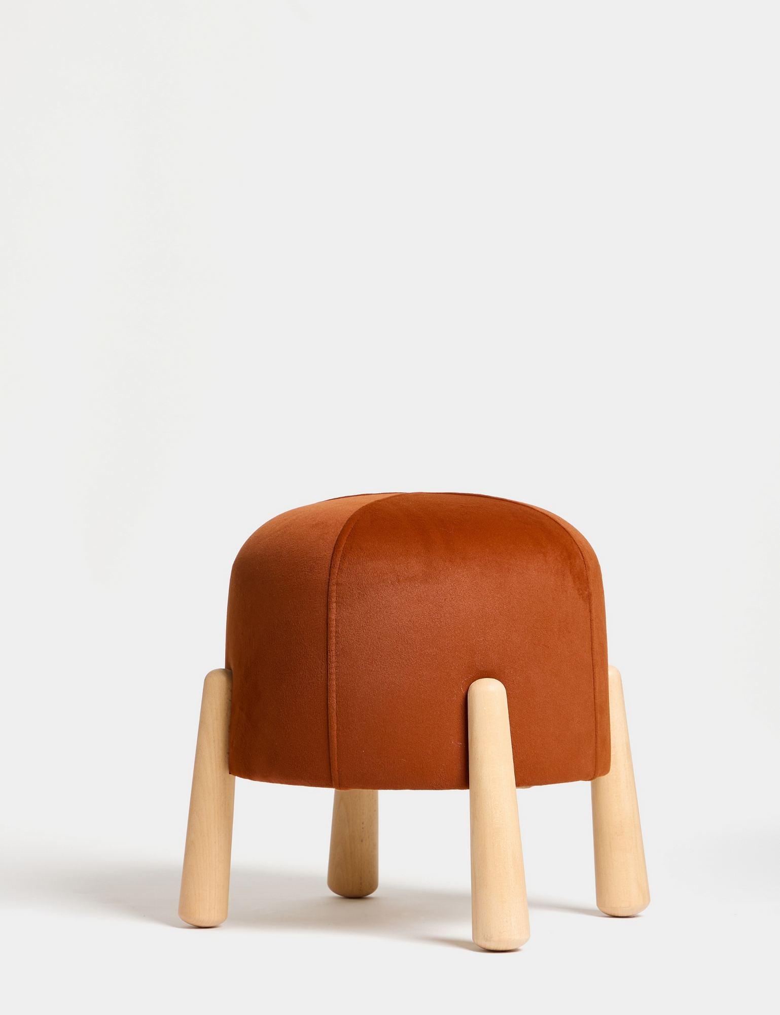 Floki Pouf Webstoff Orange 1
