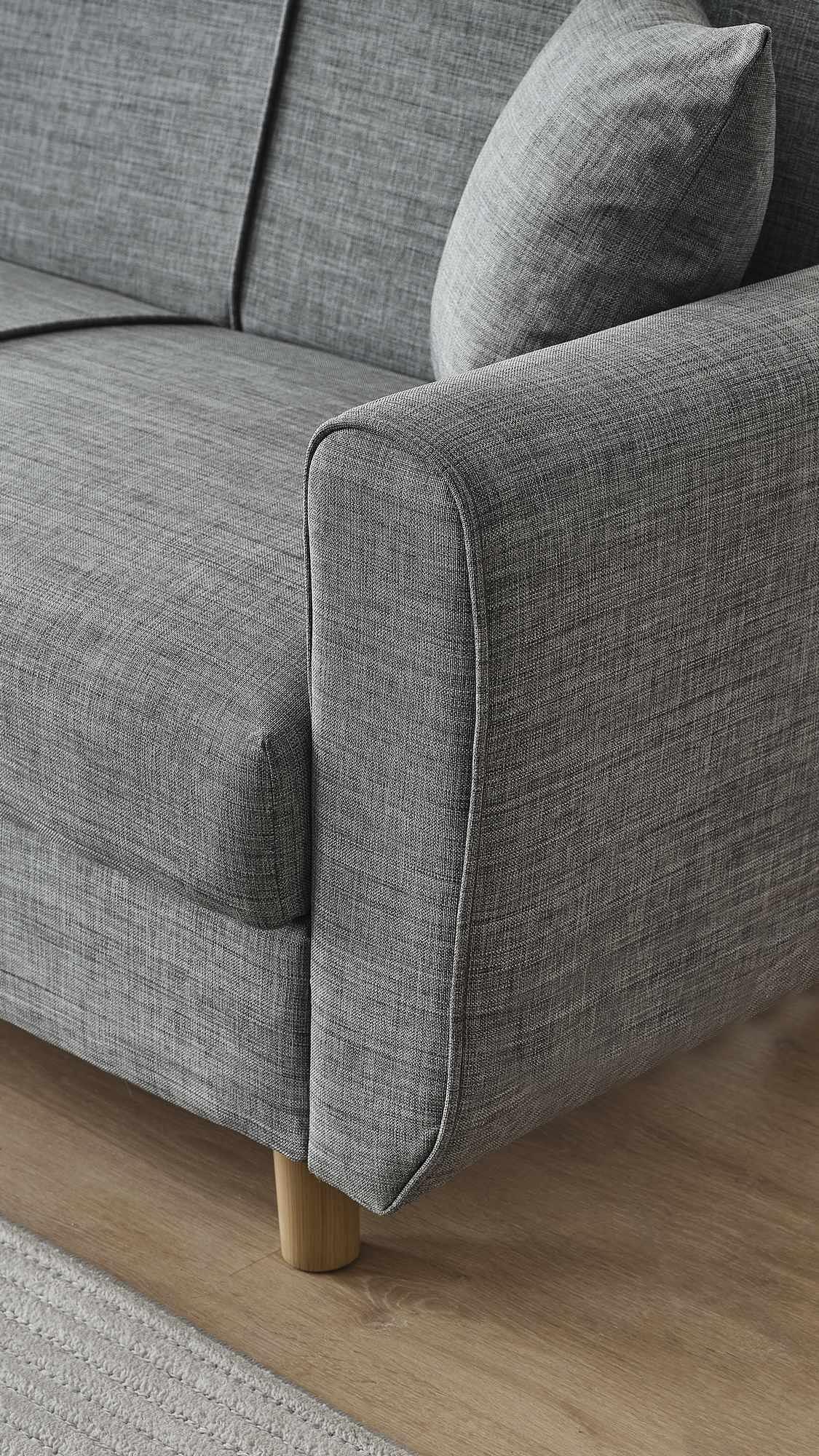 Flavia 3 Seater Sofa Bed Linen Grey 3