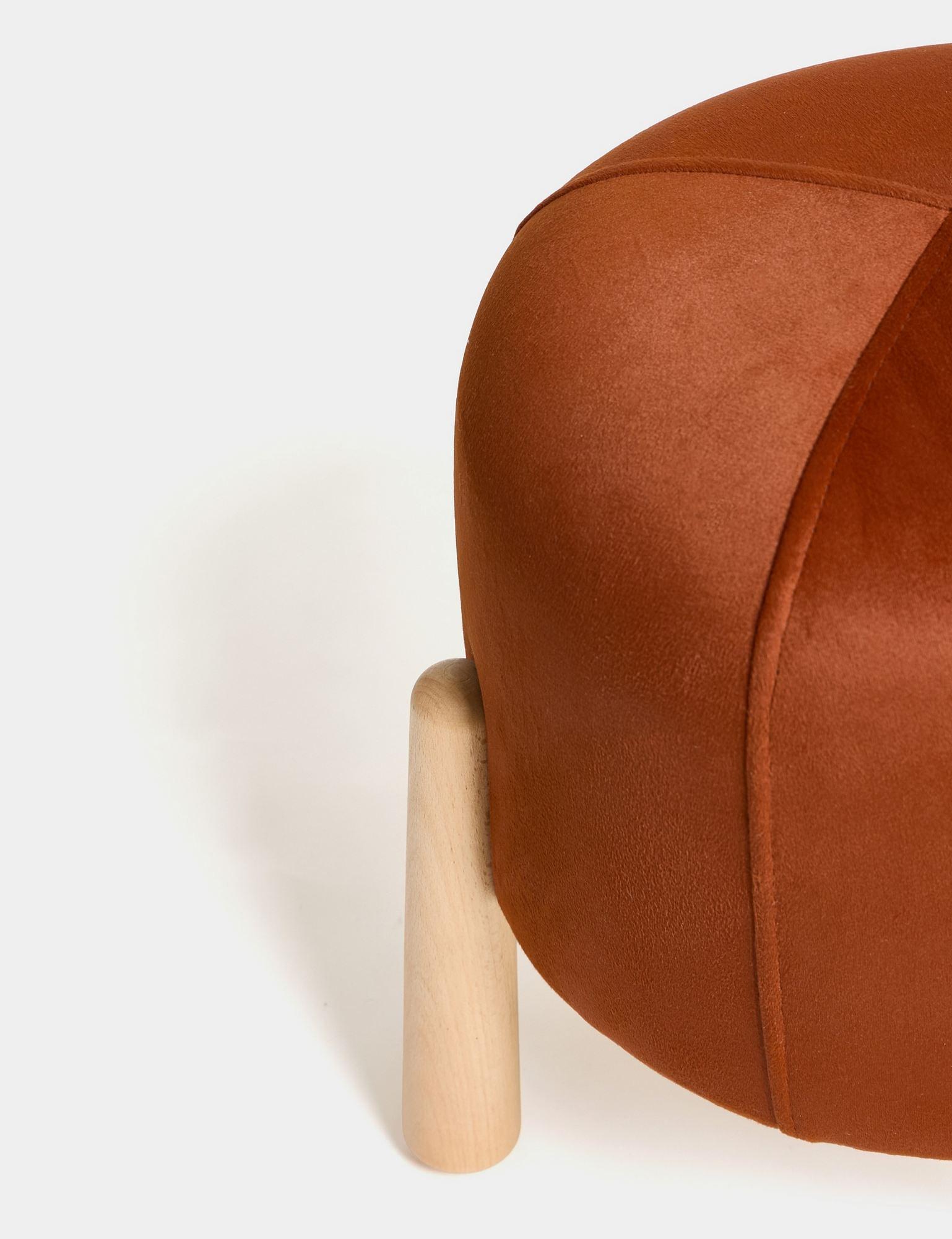 Floki Pouf Woven Fabric Orange 4