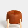 Floki Pouf Woven Fabric Orange 3