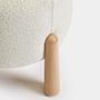 Floki Pouf Woven Fabric White 4