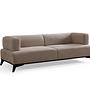 Hera 3 Seater Sofa Polyester Cream Black 0