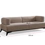 Hera 3 Seater Sofa Polyester Cream Black 9