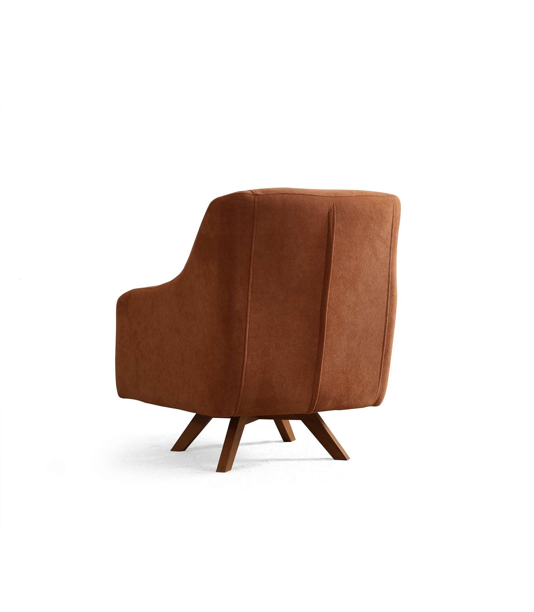 Hera Wingback Chair Polyester Orange 5